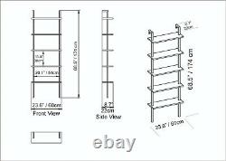 (Bendire & Black) Decorotika Piante Metal Wood Accent Ladder Bookcase