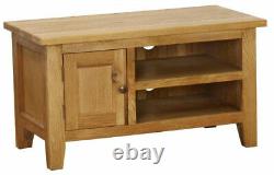 Besp-Oak NB014 Vancouver Petite Cheshire Solid Oak TV Stand Cabinet