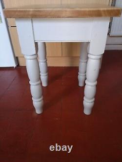 Bespoke Lightly Distressed Solid Oak Side/occasional Table In Pavilion Gray