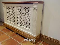 Bespoke Vintage Radiator Cover Solid Oak & Cream Painted Wood Cabinet