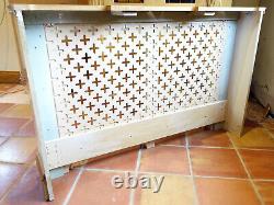 Bespoke Vintage Radiator Cover Solid Oak & Cream Painted Wood Cabinet