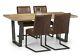 Brooklyn 4 Seat Dining Set Oak And Metal 2 Man Delivery By Appointment