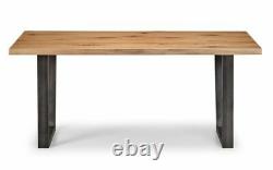 Brooklyn 6 Seat Dining Set Oak and Metal 2 Man Delivery by Appointment