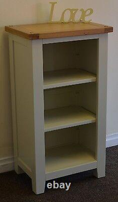 CD DVD Storage Unit Oak Solid Pine in Dorset Painted French Ivory Cream