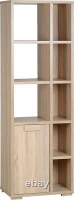 Cambourne 1 Door 5 Shelf Bookcase Display Unit In Sonoma Oak Effect Veneer
