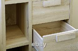 Cambourne 3 Drawer Display Bookcase Unit in Sonoma Oak Effect
