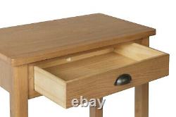 Chester Oak 1 Drawer Dressing Table Desk / Small Desk / Oak Dressing Table