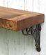 Chunky Solid Wood Rustic Floating Mantel Shelf 8 X1,75'' Wall Brackets 20cm Deep