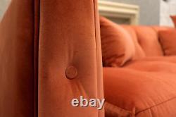 Colorado NEW!'Stella Sienna' Fabric & Light Oak Feet Compact 3/4 Seat Sofa