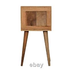 Compact Bedside Table Bone Inlay Scandi Style Cabinet Small Nightstand Gilmore