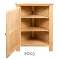 Corner Cabinet 59x45x80 cm Solid Oak Wood