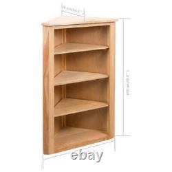 Corner Shelf 59x36x100 cm Solid Oak Wood vidaXL