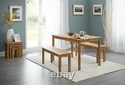 Coxmoor Oiled Solid Oak Rectangular Table with 2 Benches