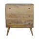 Curved Chest Of Drawers Sideboard Bedroom Living Room 3 Drawers Solid Wood