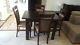 Dining Set Extending Dining Table & 4 Chairs In Dark Wood Strong And Solid Kam02