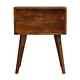 Dark Wood Bedside Table 2 Drawers Bedroom Storage Side Table Furniture Fogel