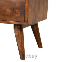 Dark Wood Bedside Table Cabinet Storage Drawer Bedroom Furniture Nightstand