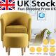 Deluxe Fabric Tub Chair Armchair Sofa Footstool Dining Living Room Office Hotel