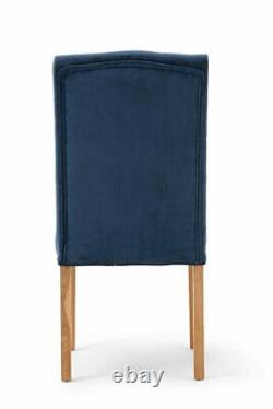 Dining Chair Blue Velvet Claudia Dining Chair Kitchen Table Chair UK RRP £180