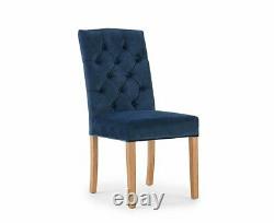 Dining Chair Blue Velvet Claudia Dining Chair Kitchen Table Chair UK RRP £180