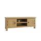 Dovedale Oak Large Tv Unit / Rustic Solid Media Stand / Wooden Cabinet