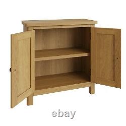 Dovedale Oak Mini Sideboard / Rustic Solid Wood Cupboard / Wooden Cabinet