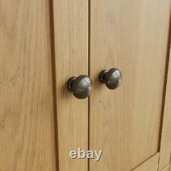 Dovedale Oak Mini Sideboard / Rustic Solid Wood Cupboard / Wooden Cabinet