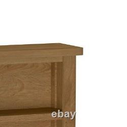 Dovedale Oak Small Bookcase / Rustic Solid Wide Book Shelf / Wooden Cabinet