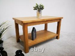 Dovedale Oak Small Coffee Table / Rustic Solid Wood Low Occasional Table