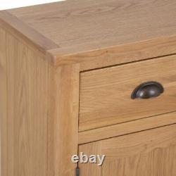 Dovedale Oak Small Sideboard / Rustic Solid Wood Cupboard / 90cm Wooden Cabinet