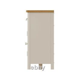 Dovedale Truffle Grey 3 Door Sideboard / Wide Oak Solid Wood Cupboard / Cabinet