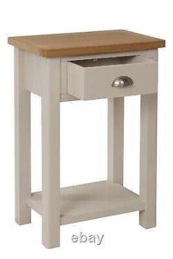Dovedale Truffle Grey Telephone Table / Modern Hallway Console Table / Cabinet
