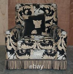 Duresta Diplomat Three Piece Sofa & Armchair Suite Versace Italian Upholstery
