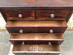 Ebony Victorian Antique Commode Chest Of Drawers