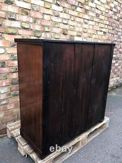 Ebony Victorian Antique Commode Chest Of Drawers