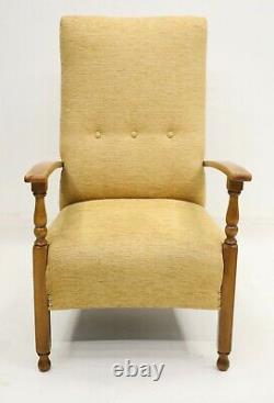 Edwardian Style Armchair Mustard Yellow Upholstery FREE UK Delivery