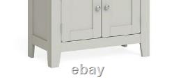 Elsdon Grey Painted Mini Sideboard / Modern Small Cabinet / Cupboard Storage