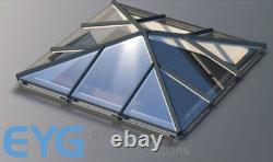 Eurocell Skypod SQUARE/Roof Lantern GOLDEN OAK or ROSEWOOD Out / WHITE In