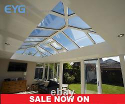 Eurocell Skypod SQUARE/Roof Lantern GOLDEN OAK or ROSEWOOD Out / WHITE In