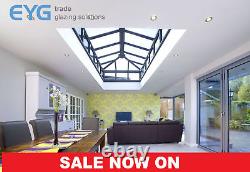 Eurocell Skypod SQUARE/Roof Lantern GOLDEN OAK or ROSEWOOD Out / WHITE In