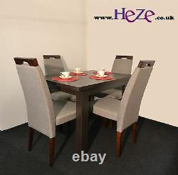 Extending dining table in light oak, dark oak and white colours, perfect size