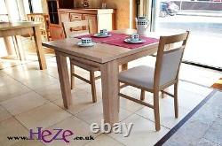 Extending dining table, light or dark oak or white colours, perfect size