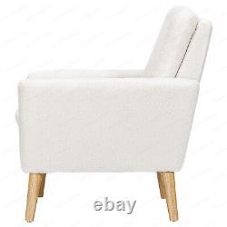 Fabric Lazy Chair with Footstool Relax Lounge Chair Accent Armchair Sofa Chair