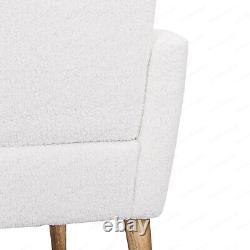 Fabric Lazy Chair with Footstool Relax Lounge Chair Accent Armchair Sofa Chair