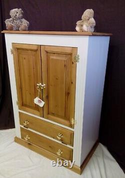 Fabulous Solid Pine Freestanding TV Computer China Storage Cabinet