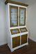Farmhouse Kitchen Dresser In White/weathered Oak, Vintage Style Two Door Cabinet