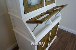 Farmhouse Kitchen Dresser In White/weathered Oak, Vintage Style Two Door Cabinet