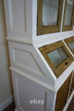 Farmhouse Kitchen Dresser In White/weathered Oak, Vintage Style Two Door Cabinet