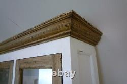 Farmhouse Kitchen Dresser In White/weathered Oak, Vintage Style Two Door Cabinet