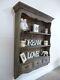 Farmhouse Style Large Wooden Wall Rack Rustic Look Solid Wood